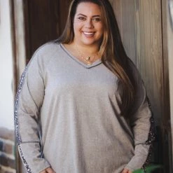 Boutique Simplified Tops Stunner Brushed Hacci Top 7 Boutique Simplified Tops Stunner Brushed Hacci Top