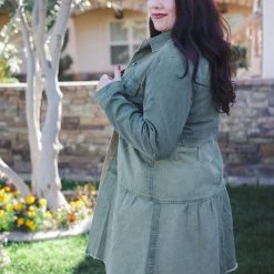 Boutique Simplified Tops Confidence In Denim Tiered Jacket