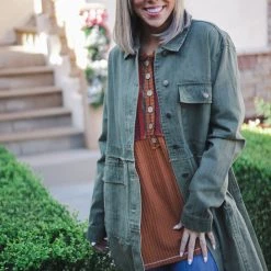 Boutique Simplified Tops Confidence In Denim Tiered Jacket