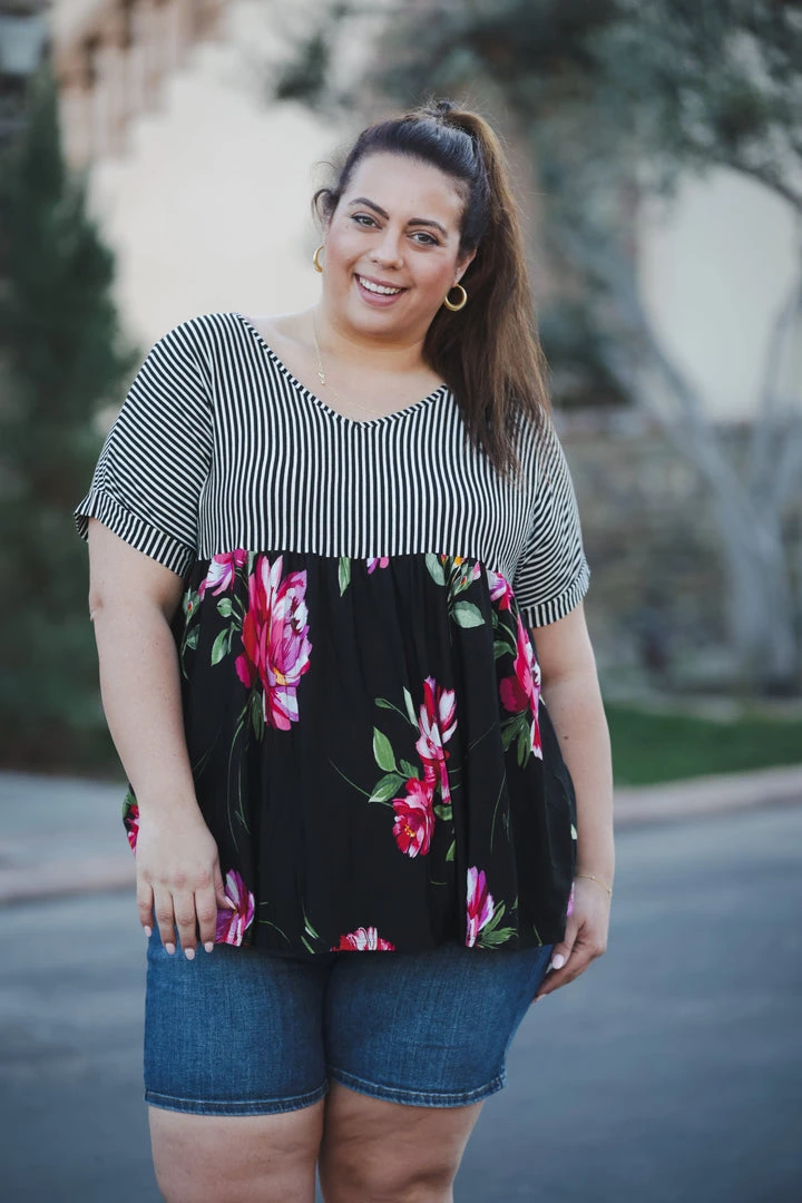 Boutique Simplified Tops Pure Love Colorblock Babydoll 4 Boutique Simplified Tops Pure Love Colorblock Babydoll