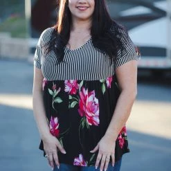 Boutique Simplified Tops Pure Love Colorblock Babydoll 9 Boutique Simplified Tops Pure Love Colorblock Babydoll