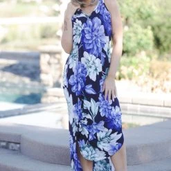 Boutique Simplified Navy Floral Maxi Dress Dresses 8 Boutique Simplified Navy Floral Maxi Dress Dresses