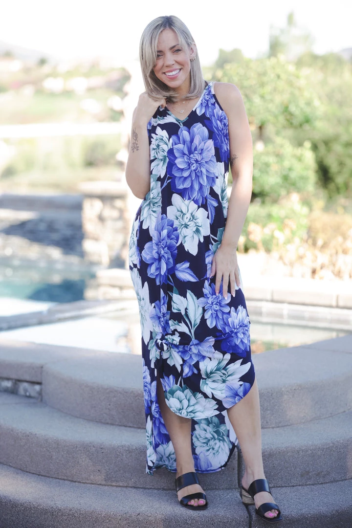 Boutique Simplified Navy Floral Maxi Dress Dresses 4 Boutique Simplified Navy Floral Maxi Dress Dresses