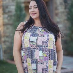 Boutique Simplified Joy With Paisley Halter Top Tops