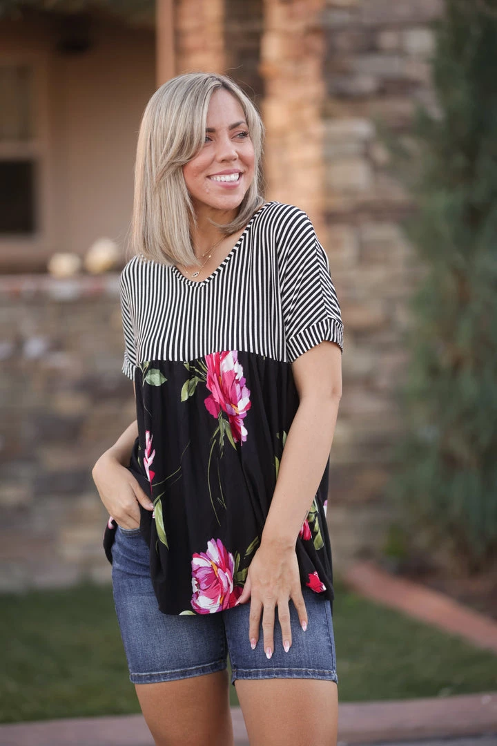 Boutique Simplified Tops Pure Love Colorblock Babydoll 2 Boutique Simplified Tops Pure Love Colorblock Babydoll