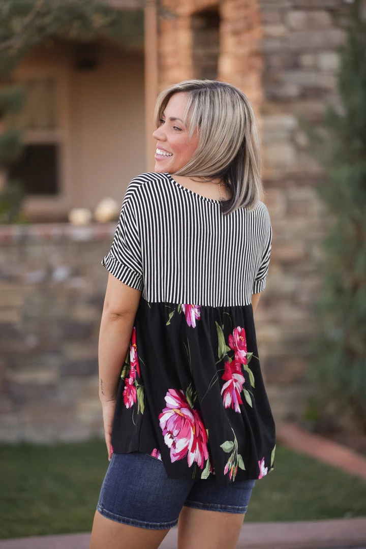 Boutique Simplified Tops Pure Love Colorblock Babydoll 3 Boutique Simplified Tops Pure Love Colorblock Babydoll