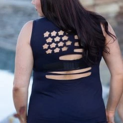 Boutique Simplified Oh Say Can You See Sleeveless Top Tops