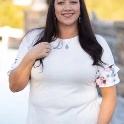 Boutique Simplified Confide In Me Ruffle Sleeve Tops