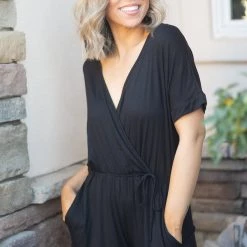 Boutique Simplified Shorts Your Closet Is Calling - Black Romper