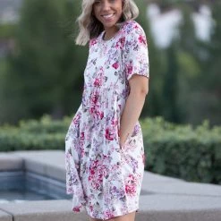 Boutique Simplified Sweet Symphony Of Roses Dress - In Stock Dresses
