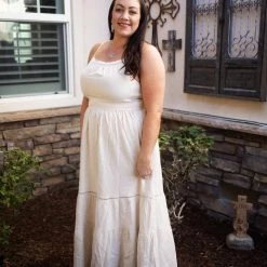 Boutique Simplified You're Still The One - Cream Maxi Dresses