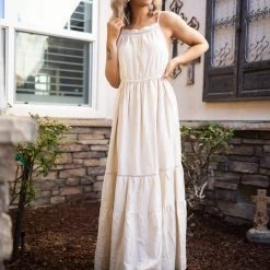 Boutique Simplified You're Still The One - Cream Maxi Dresses