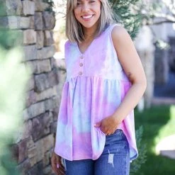 Boutique Simplified Peace, Love & Cotton Candy Babydoll