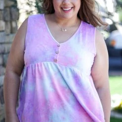 Boutique Simplified Peace, Love & Cotton Candy Babydoll