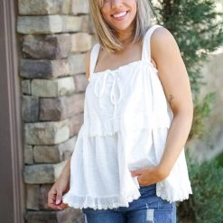 Boutique Simplified Tops Closer To You Tiered Top