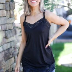 Boutique Simplified Always & Forever Black Cami