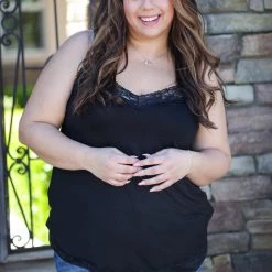 Boutique Simplified Always & Forever Black Cami