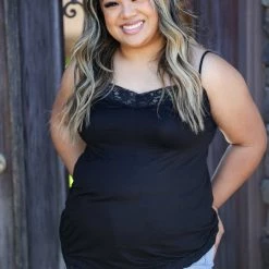 Boutique Simplified Always & Forever Black Cami