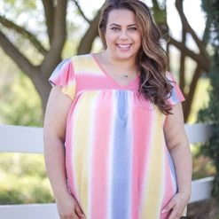 Boutique Simplified Hypnotized And Mesmerized Babydoll Tops