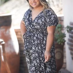 Boutique Simplified Temptations Strong Surplice Dress