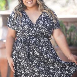 Boutique Simplified Temptations Strong Surplice Dress