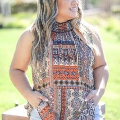 Boutique Simplified My Sharona Halter Top Tops