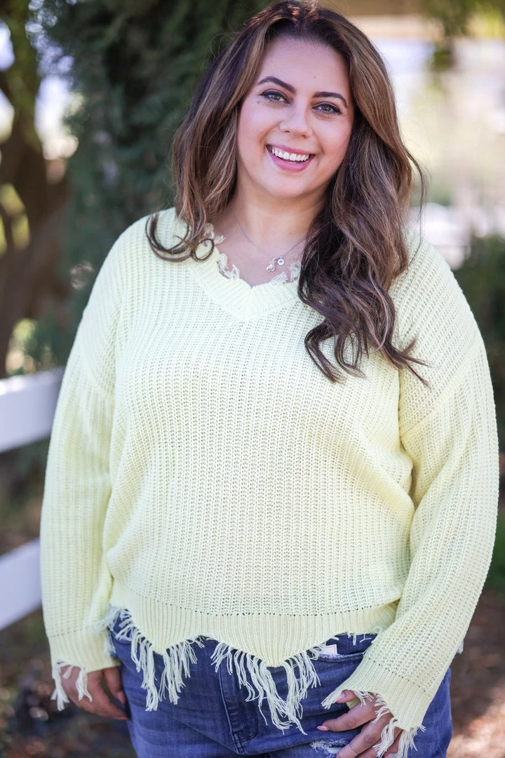 Boutique Simplified Tops You Are My Sunshine Frayed Sweater 2 Boutique Simplified Tops You Are My Sunshine Frayed Sweater