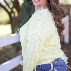 Boutique Simplified Tops You Are My Sunshine Frayed Sweater 7 Boutique Simplified Tops You Are My Sunshine Frayed Sweater