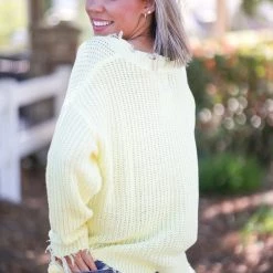 Boutique Simplified Tops You Are My Sunshine Frayed Sweater 9 Boutique Simplified Tops You Are My Sunshine Frayed Sweater