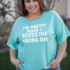 Boutique Simplified Tops Seized The Wrong Day Tee