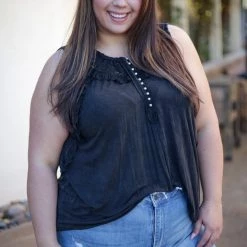 Boutique Simplified Tops Twilight Eclipse Sleeveless Top - In Stock