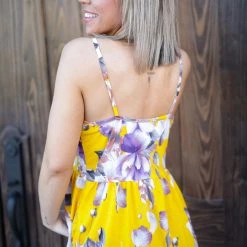 Boutique Simplified Tops Baileys Babe Yellow Babydoll