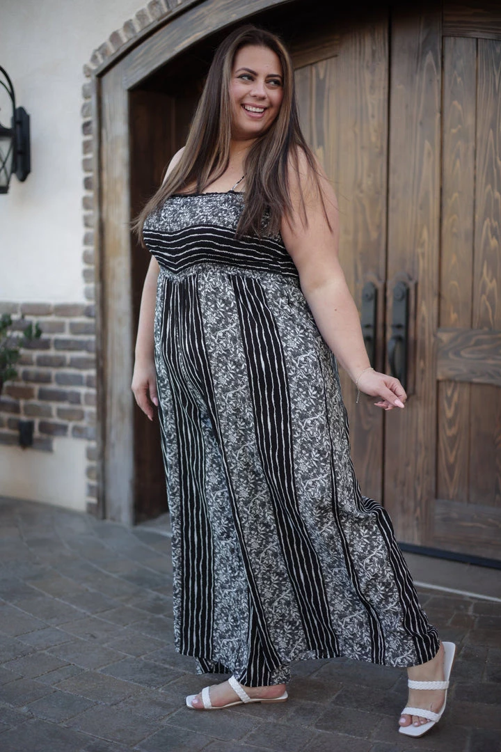 Boutique Simplified Floral Tracks Jumpsuit Jumpsuits 4 Boutique Simplified Floral Tracks Jumpsuit Jumpsuits