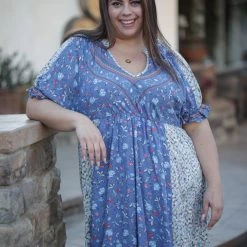 Boutique Simplified Dresses Blue Birds Fly - Dress