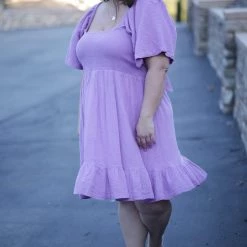 Boutique Simplified One Step Closer Ruffle Hem Dress