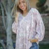 Boutique Simplified Tops Boho Rose Babydoll