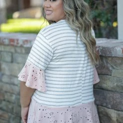 Boutique Simplified Floral Flutters Bell Sleeve Tops