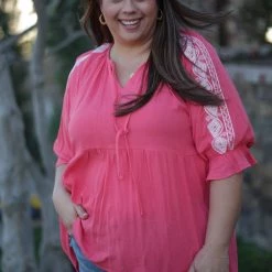 Boutique Simplified Enchanted 3/4 Sleeve Tops