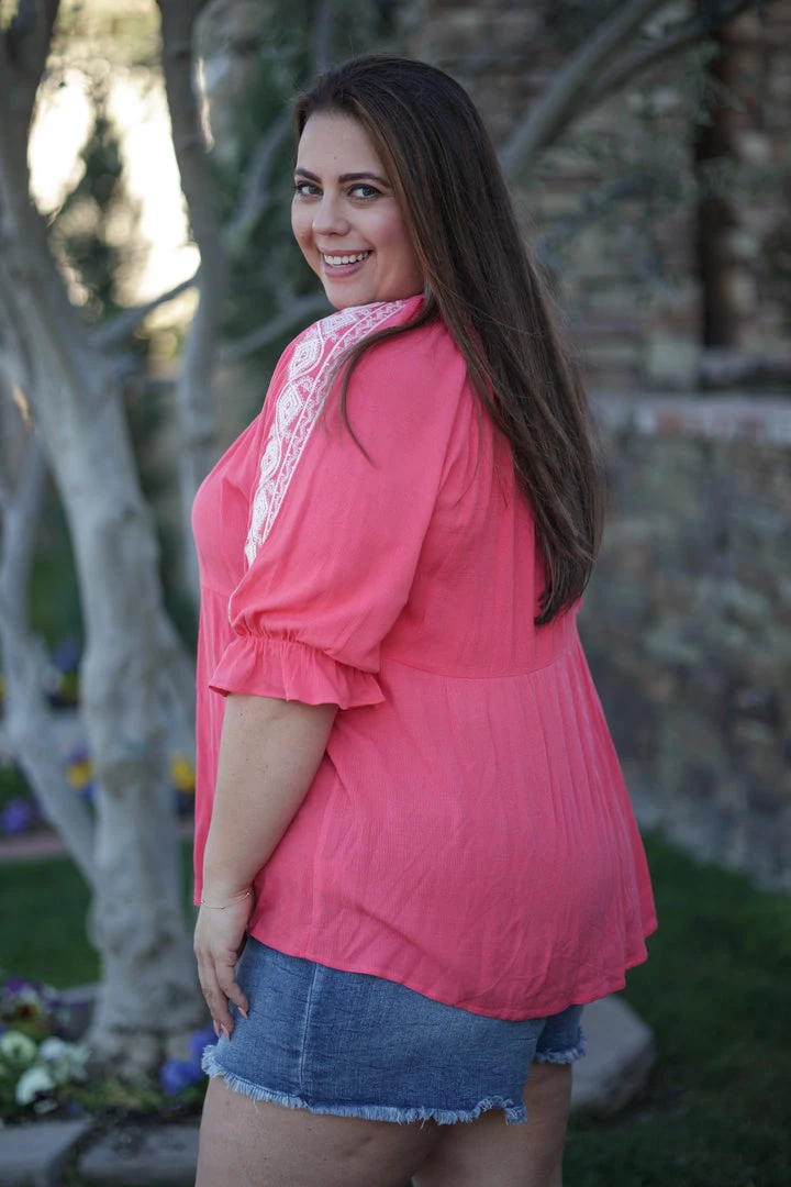 Boutique Simplified Enchanted 3/4 Sleeve Tops 3 Boutique Simplified Enchanted 3/4 Sleeve Tops