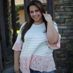 Boutique Simplified Floral Flutters Bell Sleeve Tops