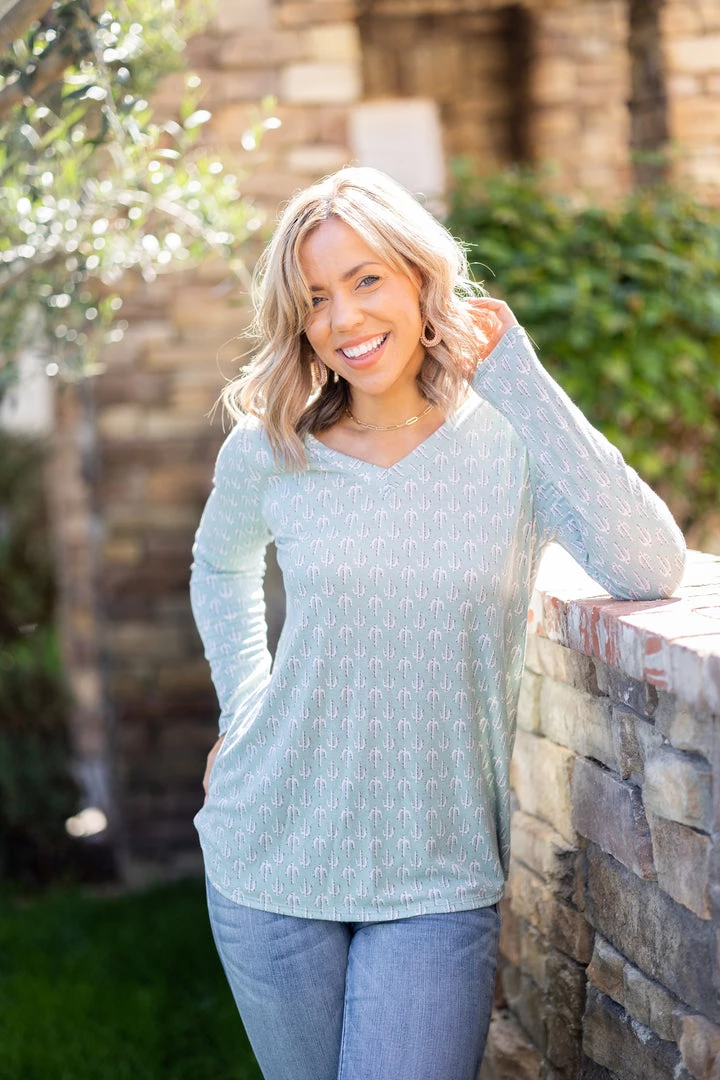 Boutique Simplified Prickly Love Long Sleeve Tops 1 Boutique Simplified Prickly Love Long Sleeve Tops