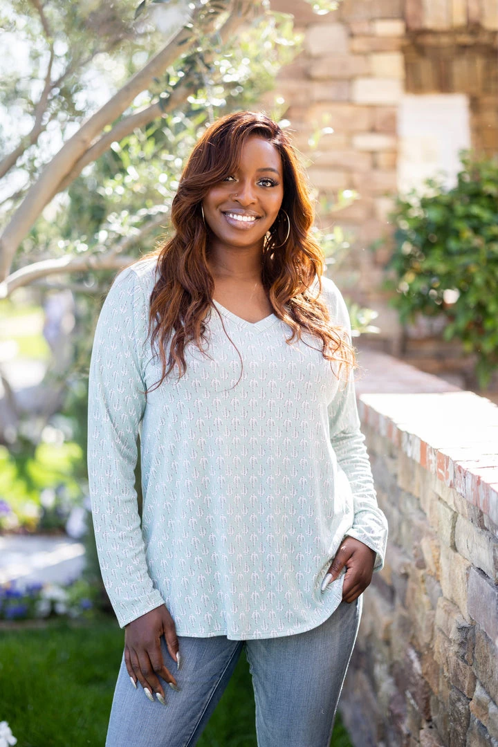 Boutique Simplified Prickly Love Long Sleeve Tops 2 Boutique Simplified Prickly Love Long Sleeve Tops