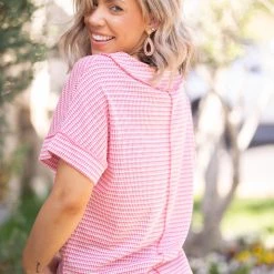 Boutique Simplified Groovy Knit Short Sleeve