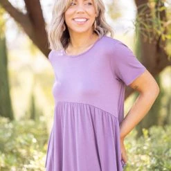 Boutique Simplified Be My Baby-Doll In Dusty Lavender