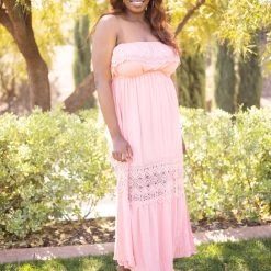 Boutique Simplified Wish You Well Strapless Maxi