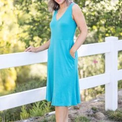 Boutique Simplified Feel Your Touch Teal Dress Dresses