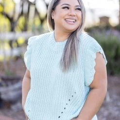 Boutique Simplified We're Mint To Be Sleeveless Top Tops