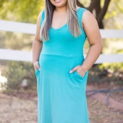Boutique Simplified Feel Your Touch Teal Dress Dresses