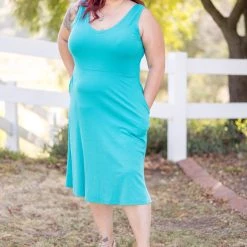 Boutique Simplified Feel Your Touch Teal Dress Dresses