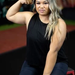 Boutique Simplified Totally Balanced Black Tank